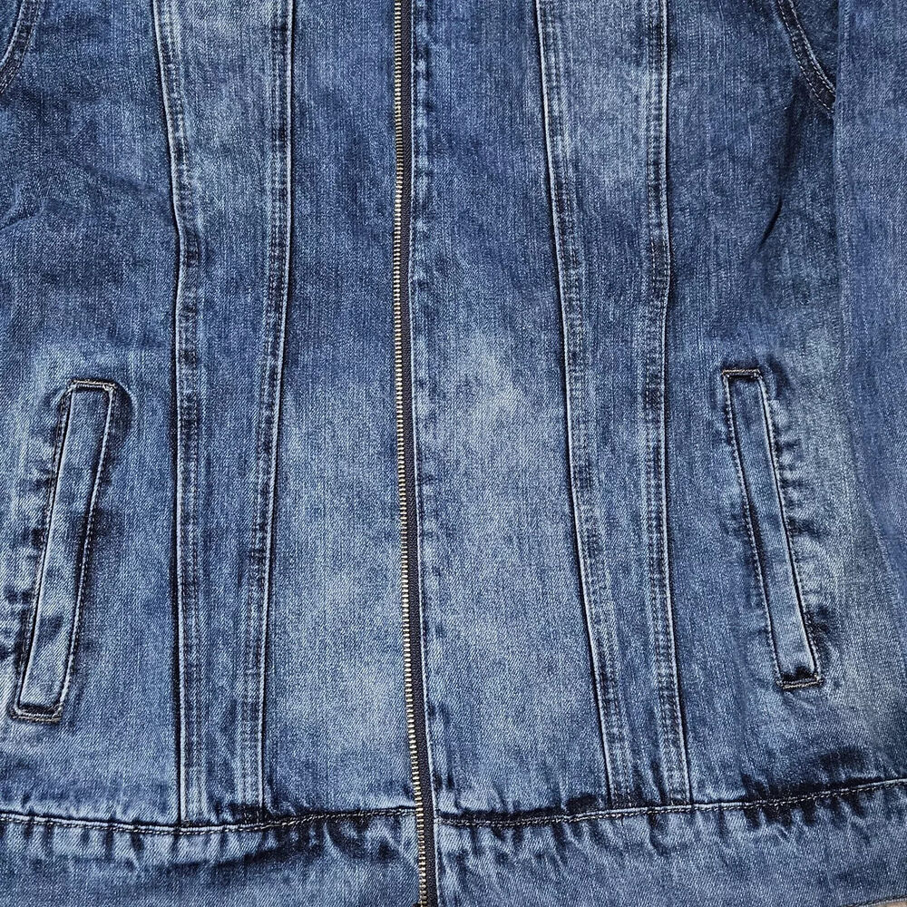 Revolt Tubbo Celestial Moment By the Sea Denim Jacket Full Zip Painted 2XL (2X) - Picture 6 of 12